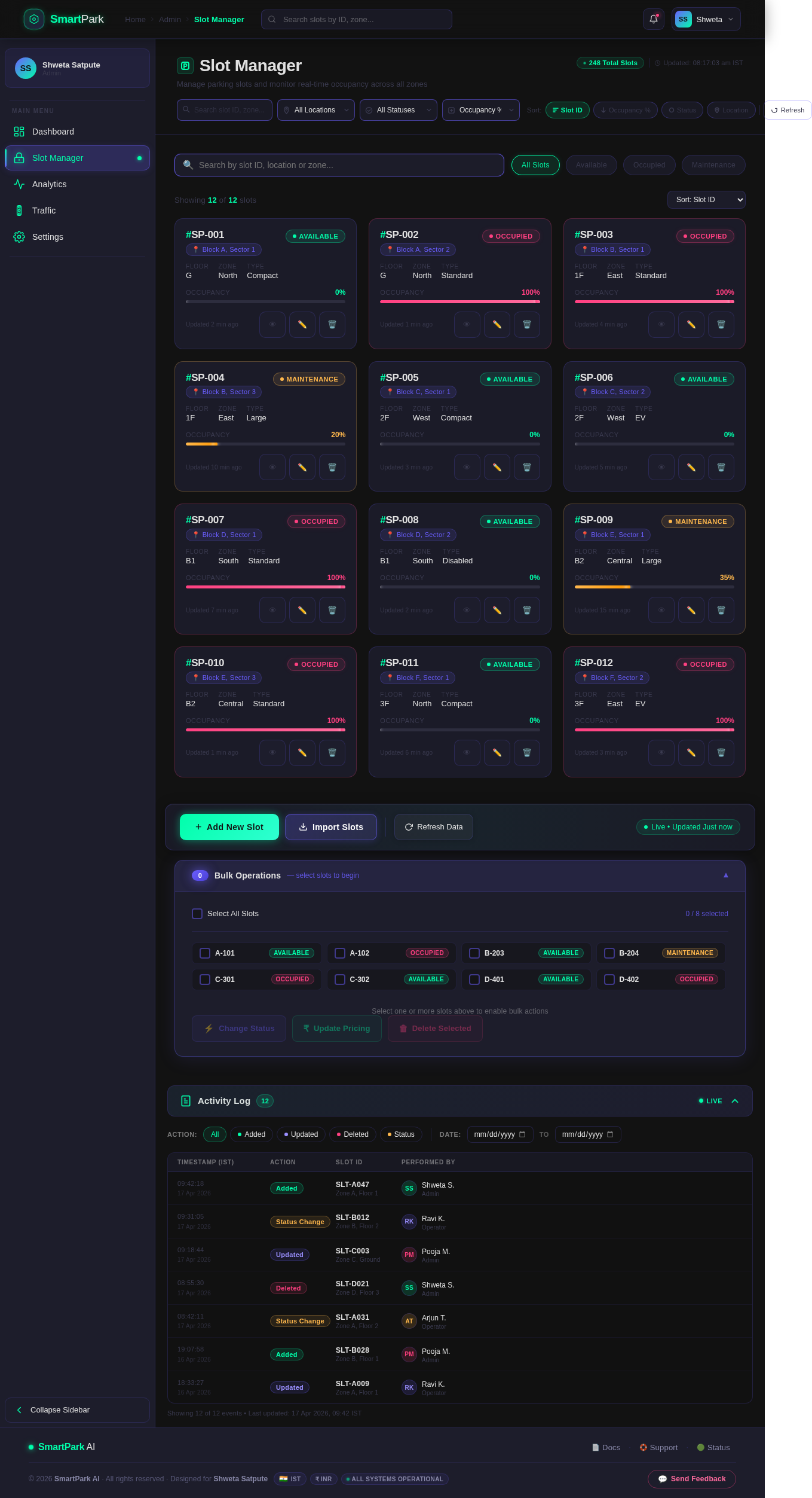 Slot Manager design preview