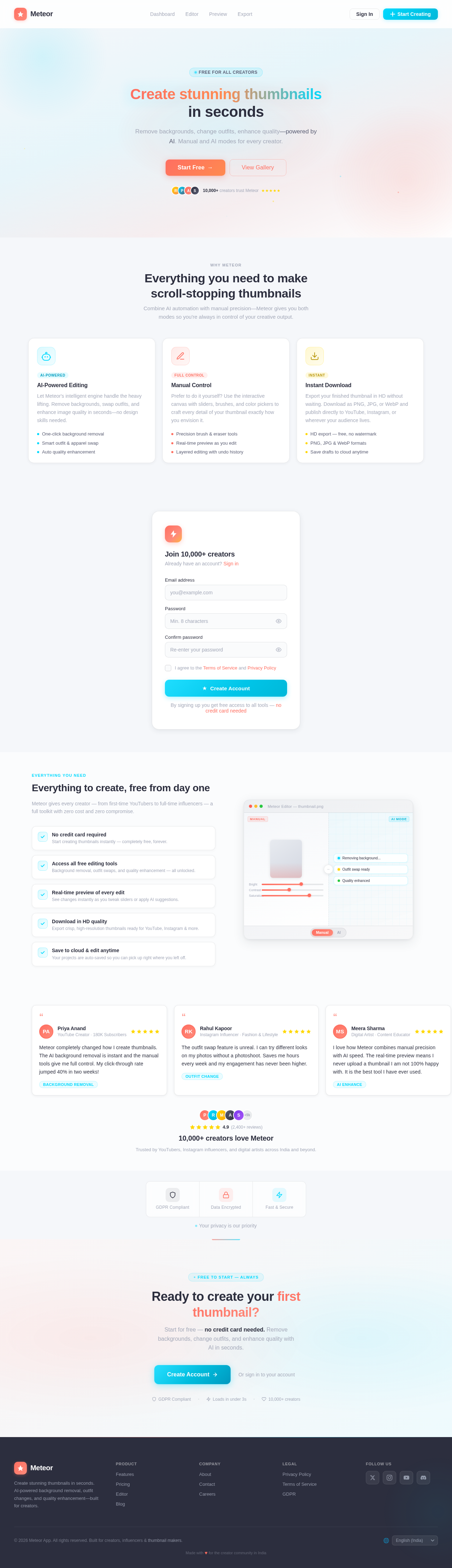 Signup design preview