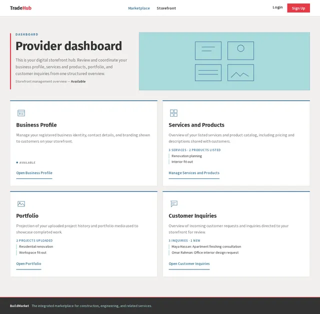 Provider Dashboard