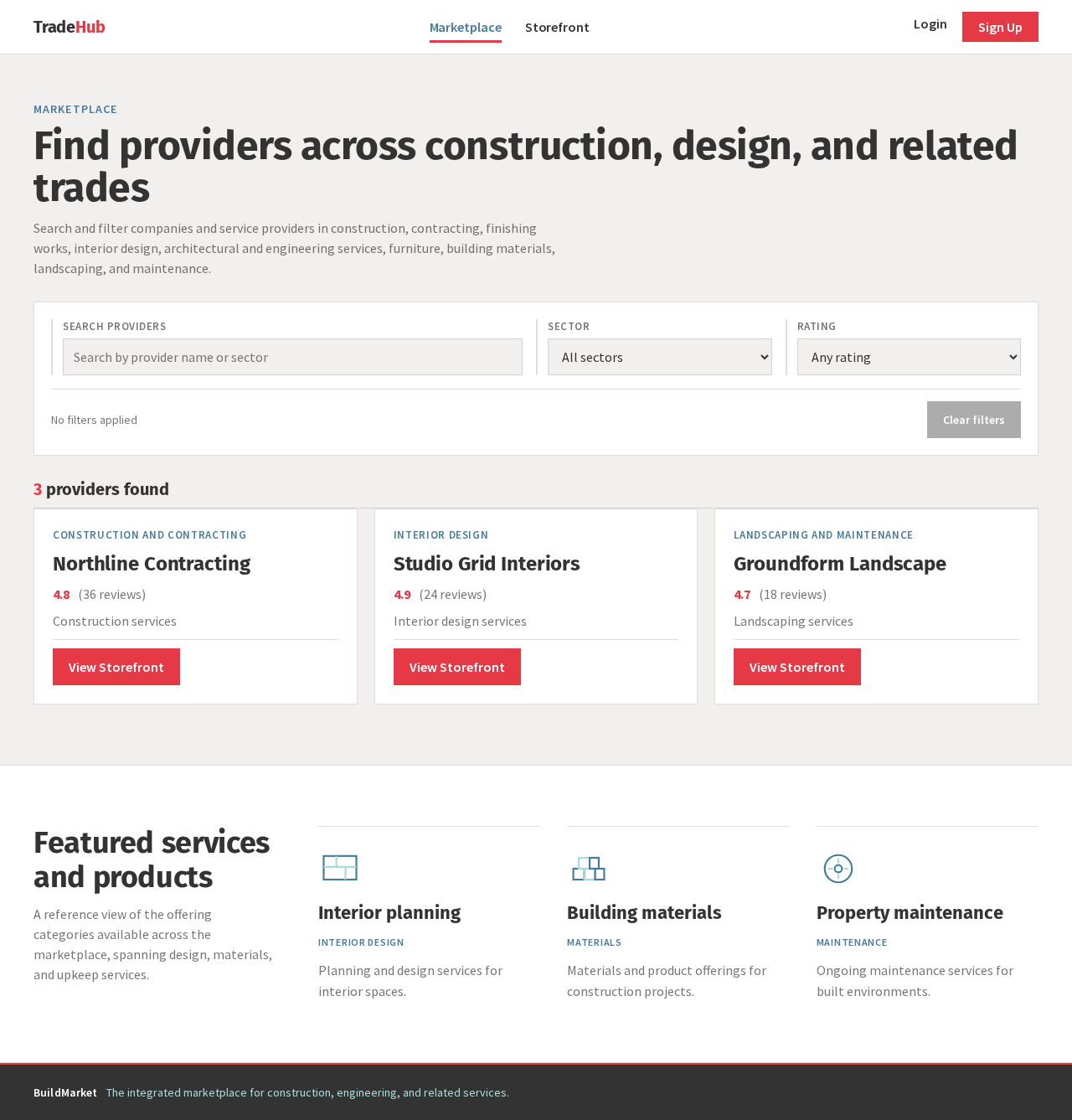 Marketplace design preview