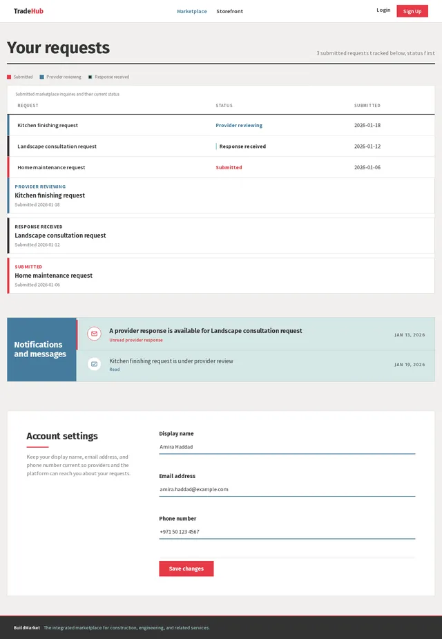 Customer Dashboard