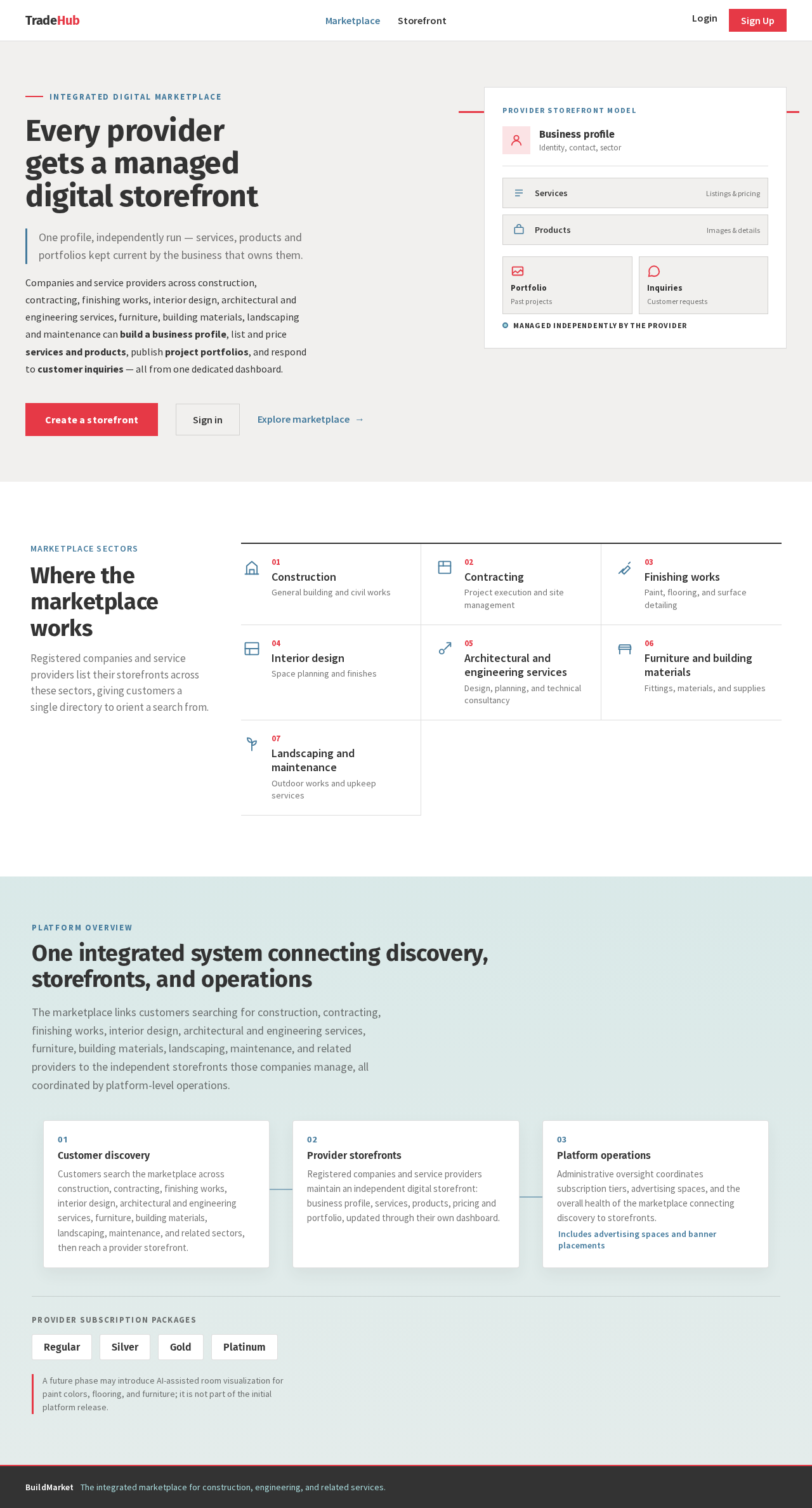 Landing design preview