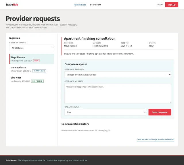 Provider Requests