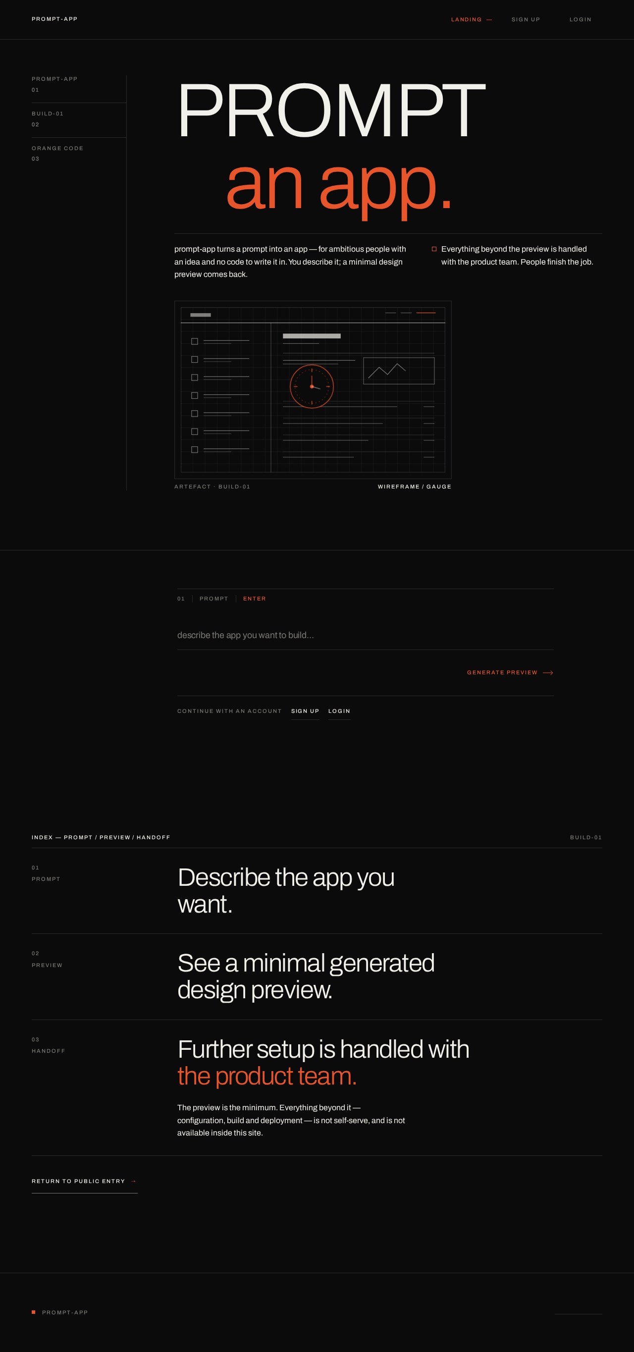 Landing design preview