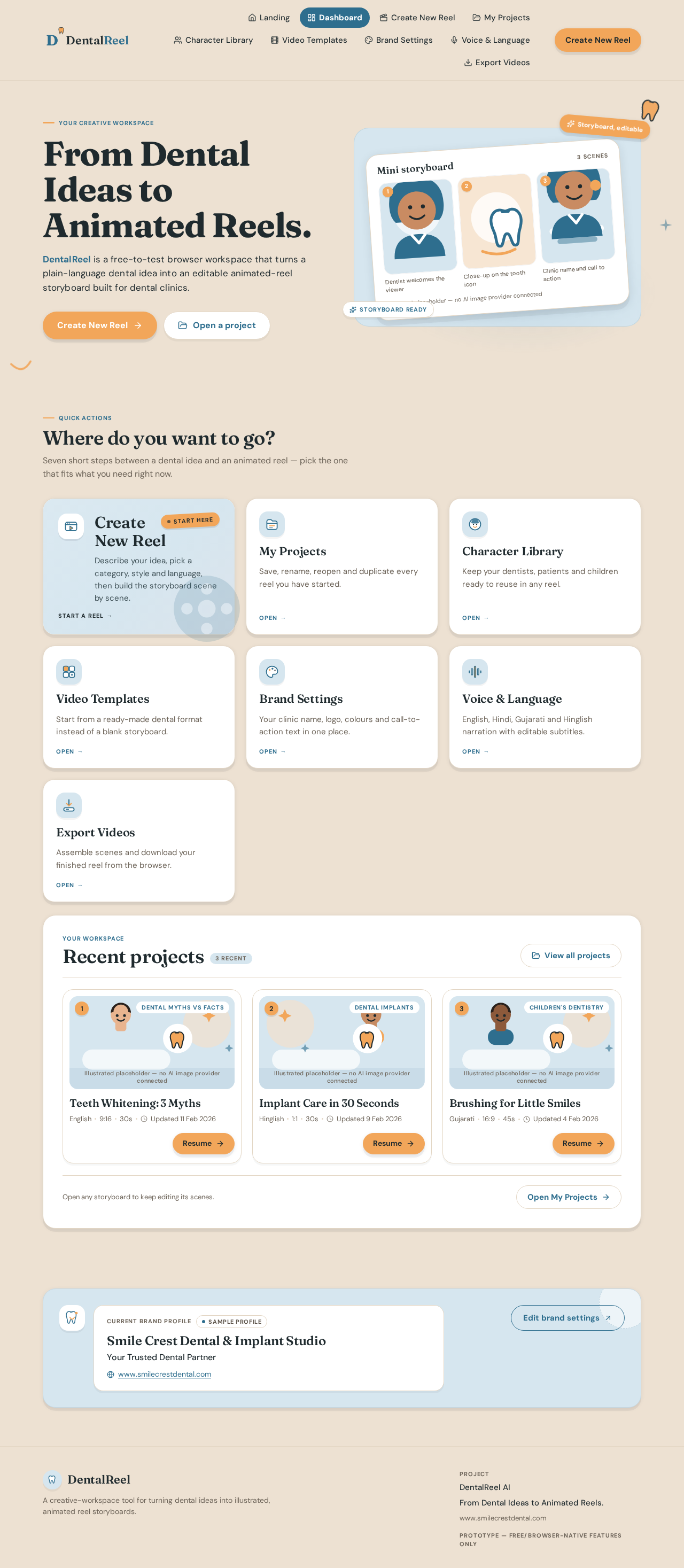 Dashboard design preview