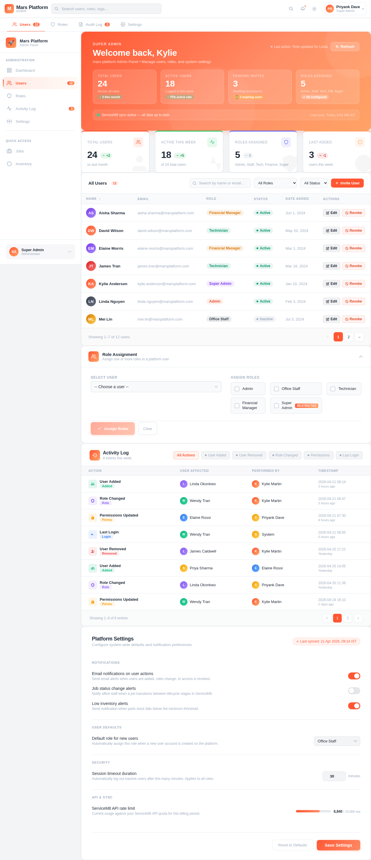 Admin design preview
