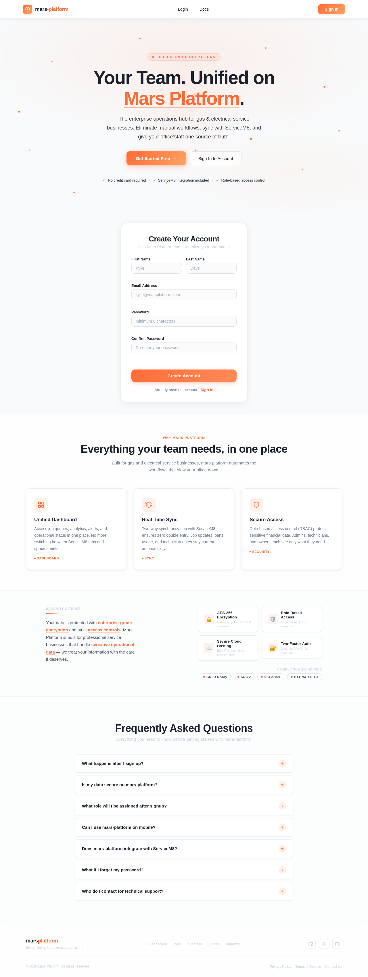 Signup design preview