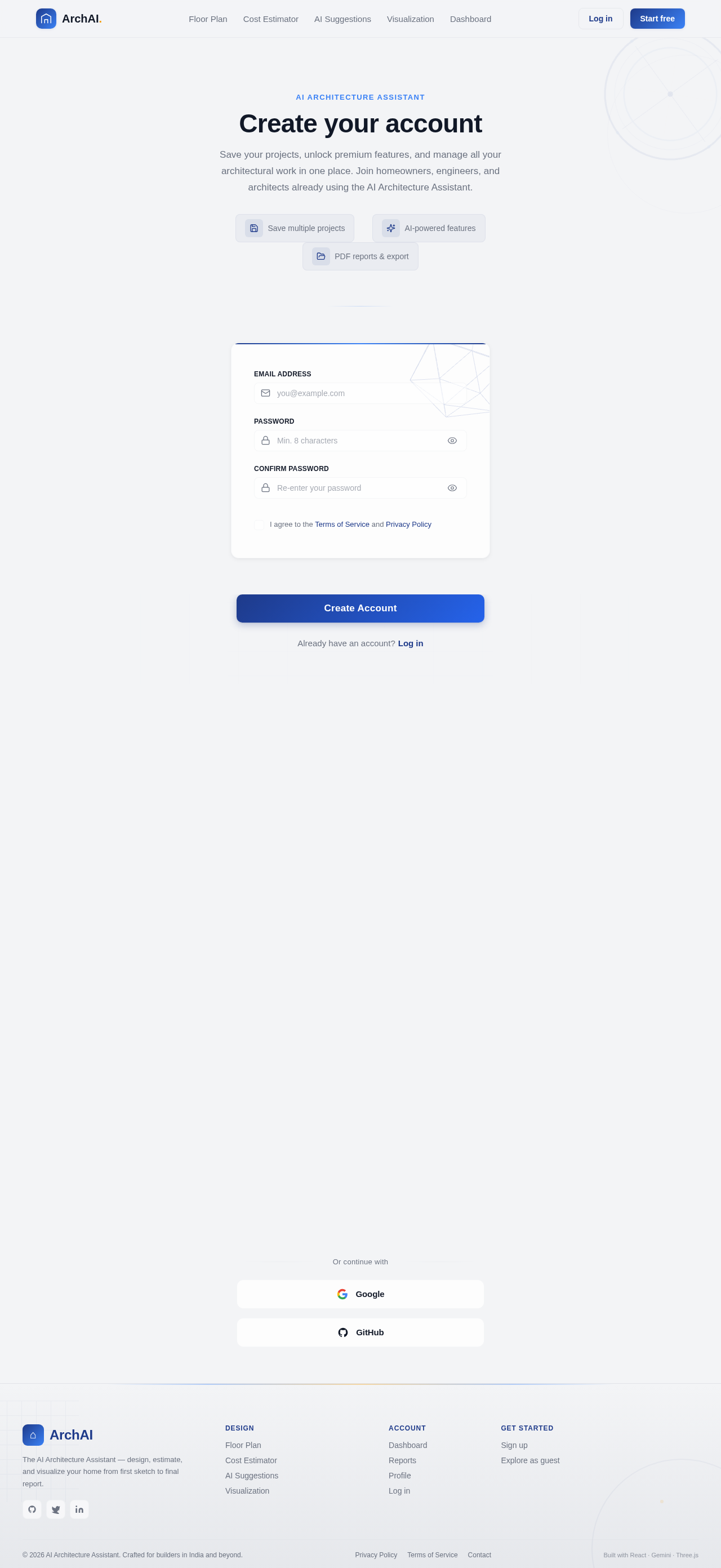 Signup design preview