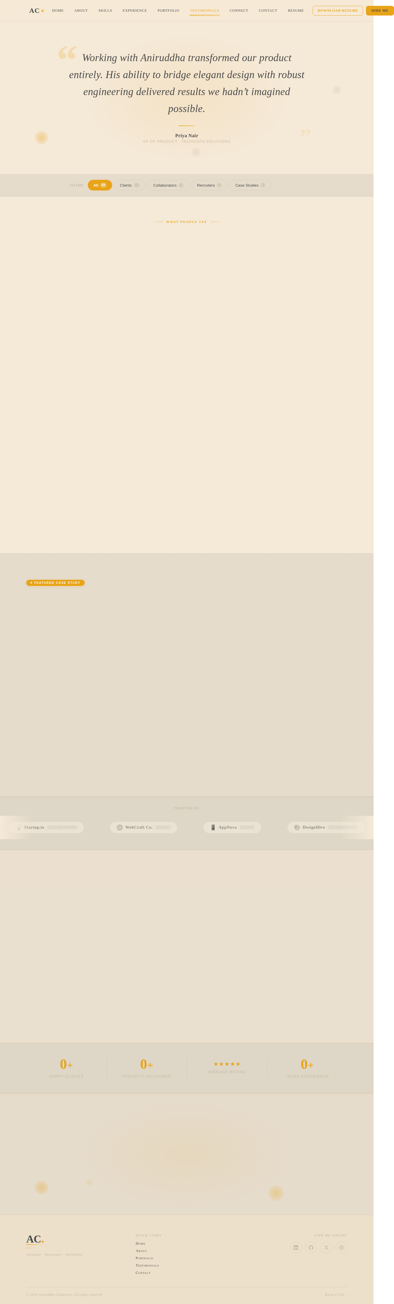 Testimonials design preview