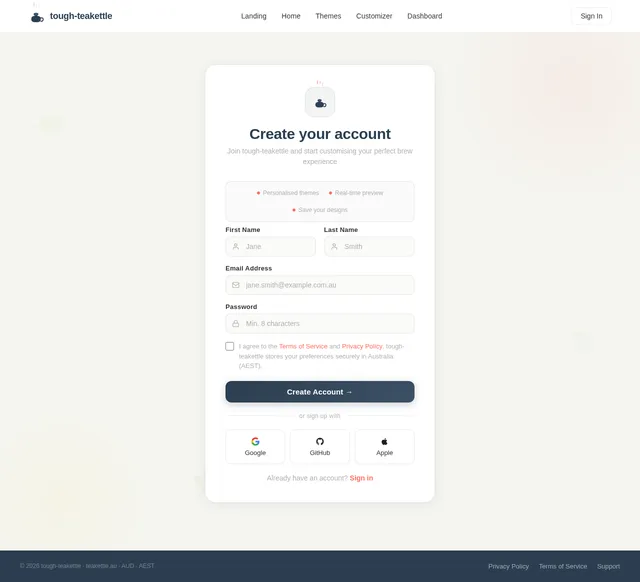 Signup