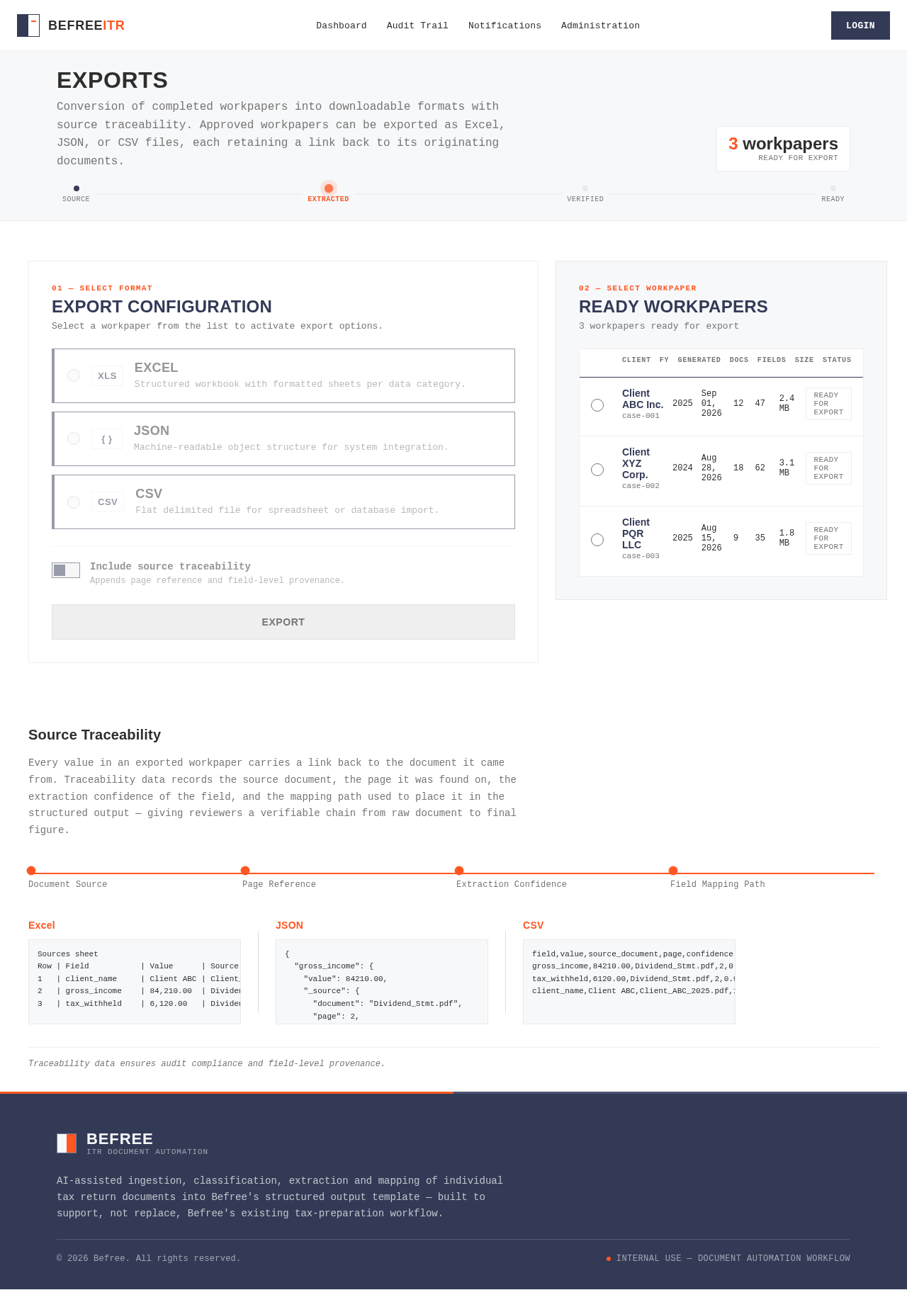 Exports design preview