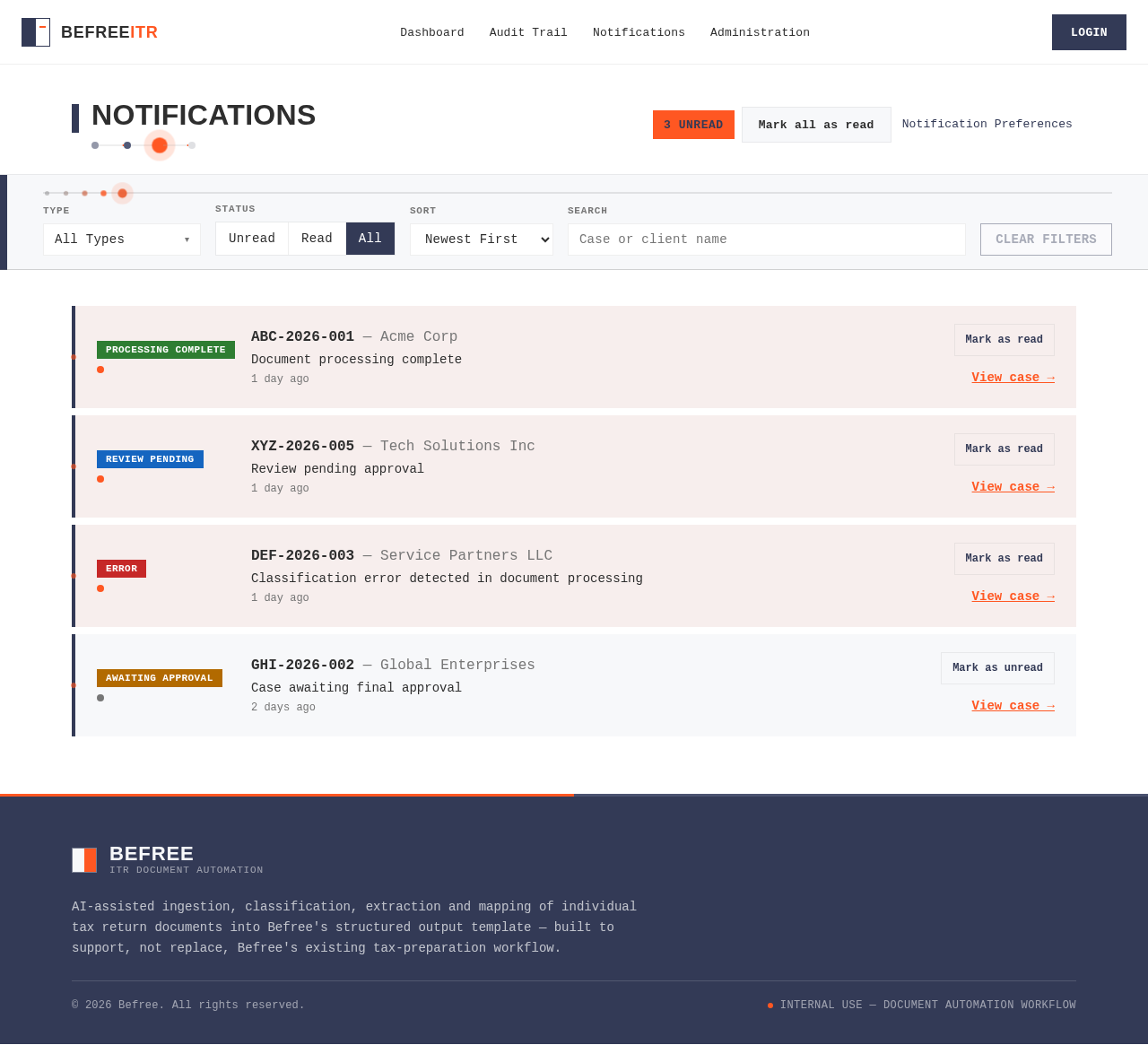 Notifications design preview