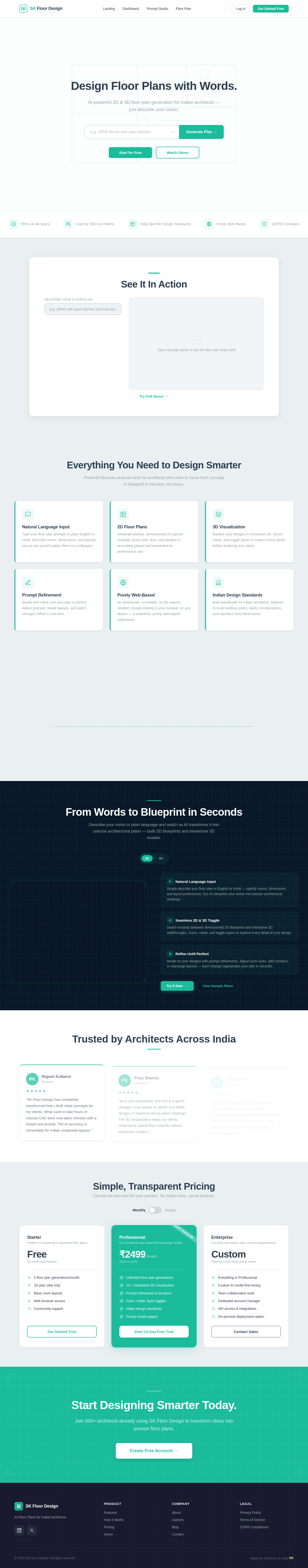 Landing design preview