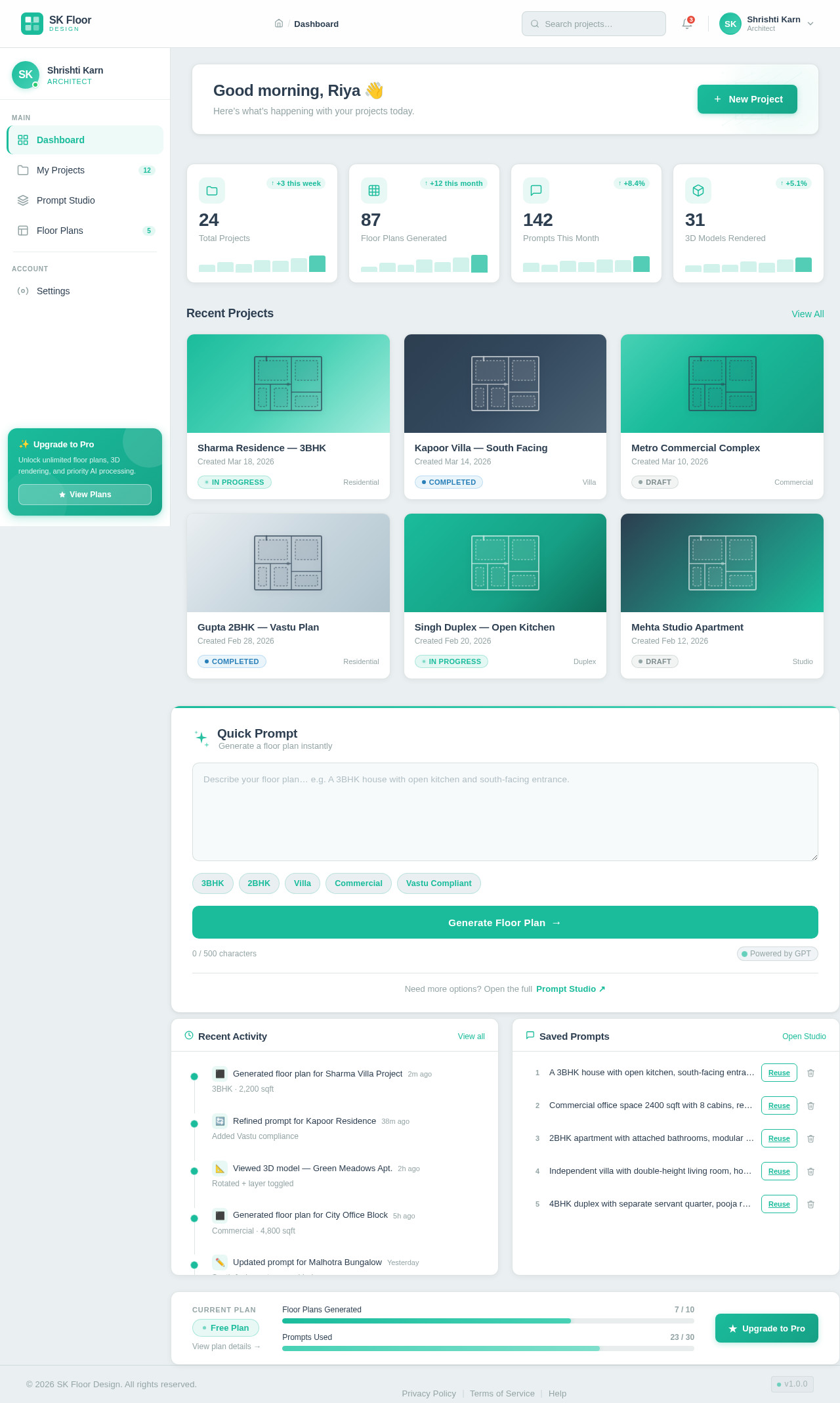 Dashboard design preview