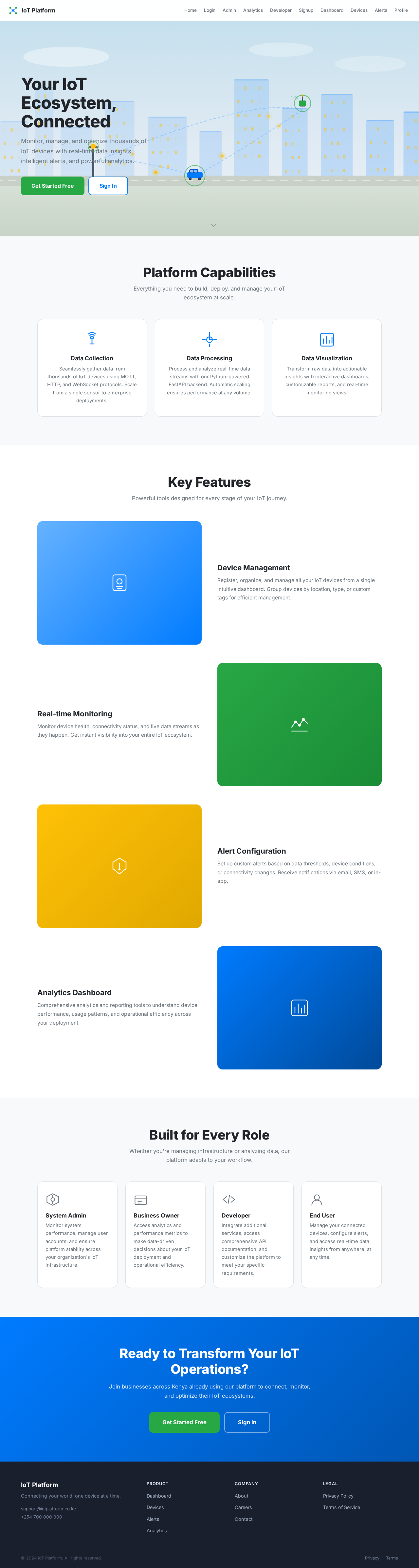 Landing design preview