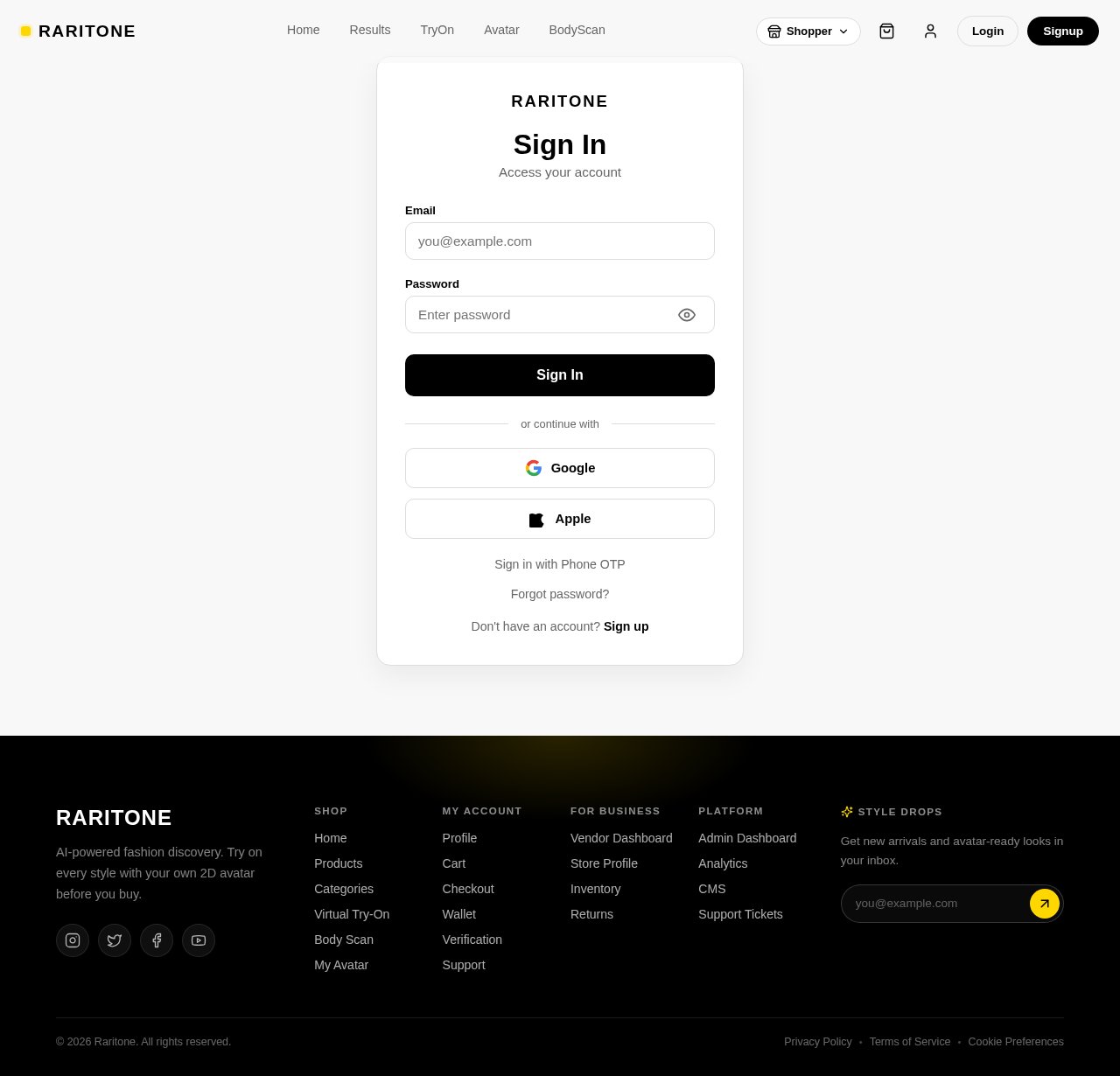 Login design preview