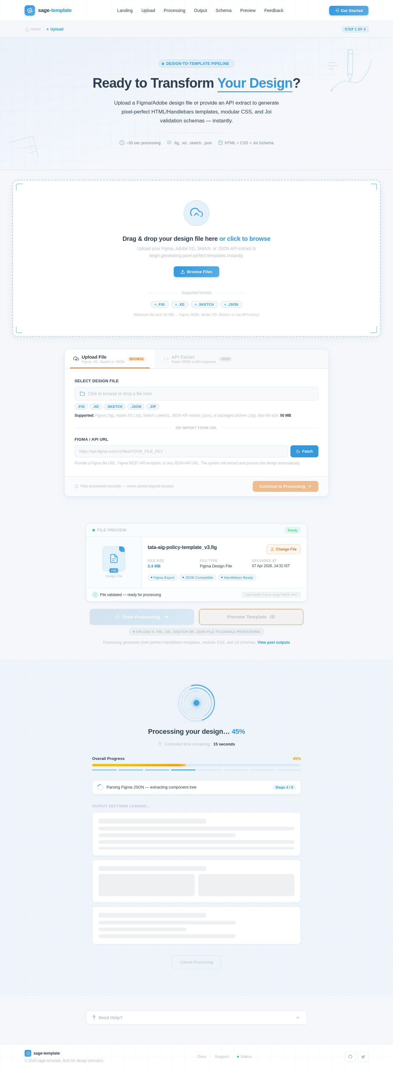 Upload design preview