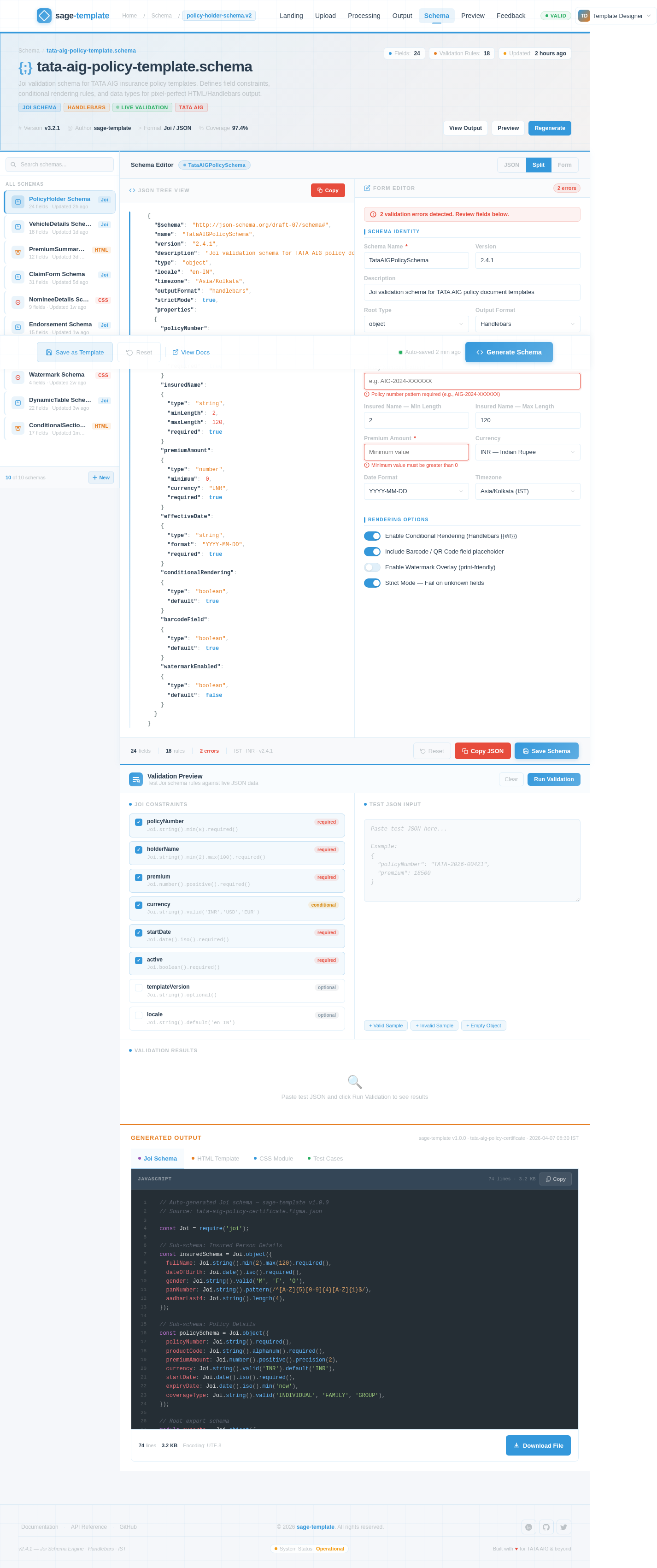 Schema design preview