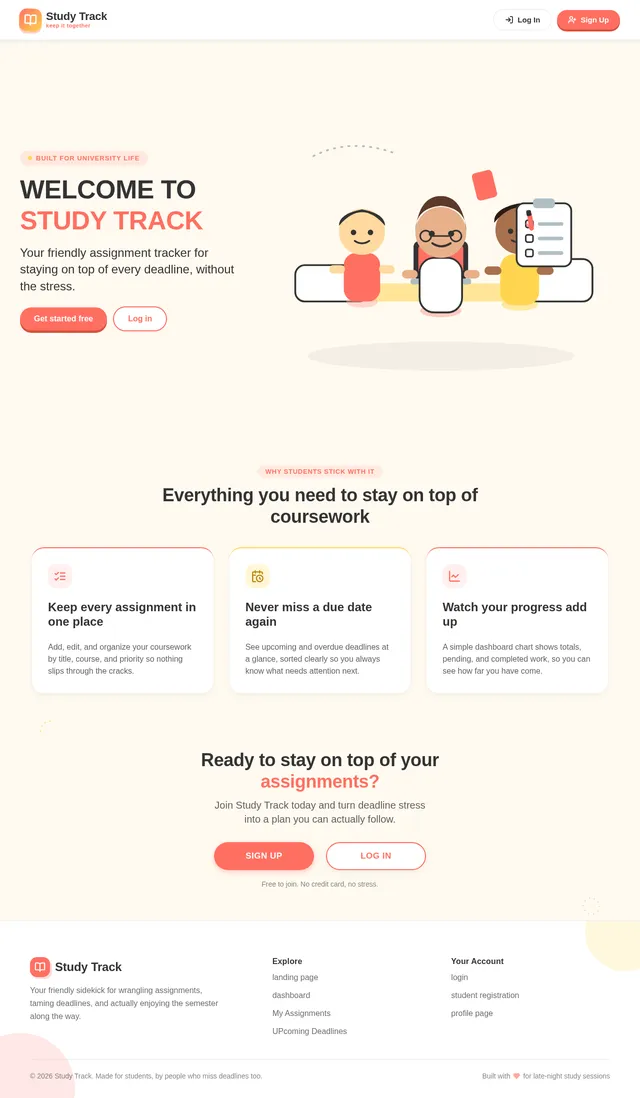 landing page