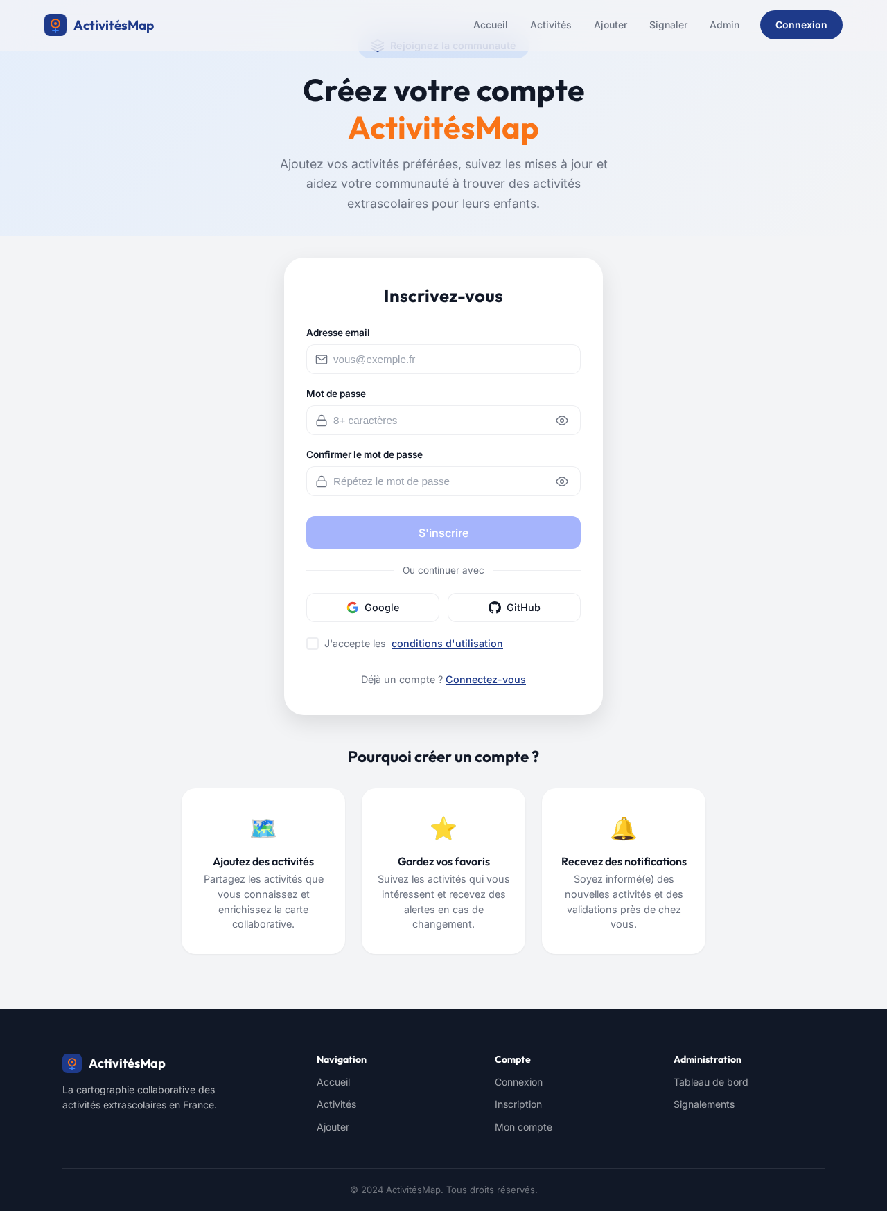 Signup design preview