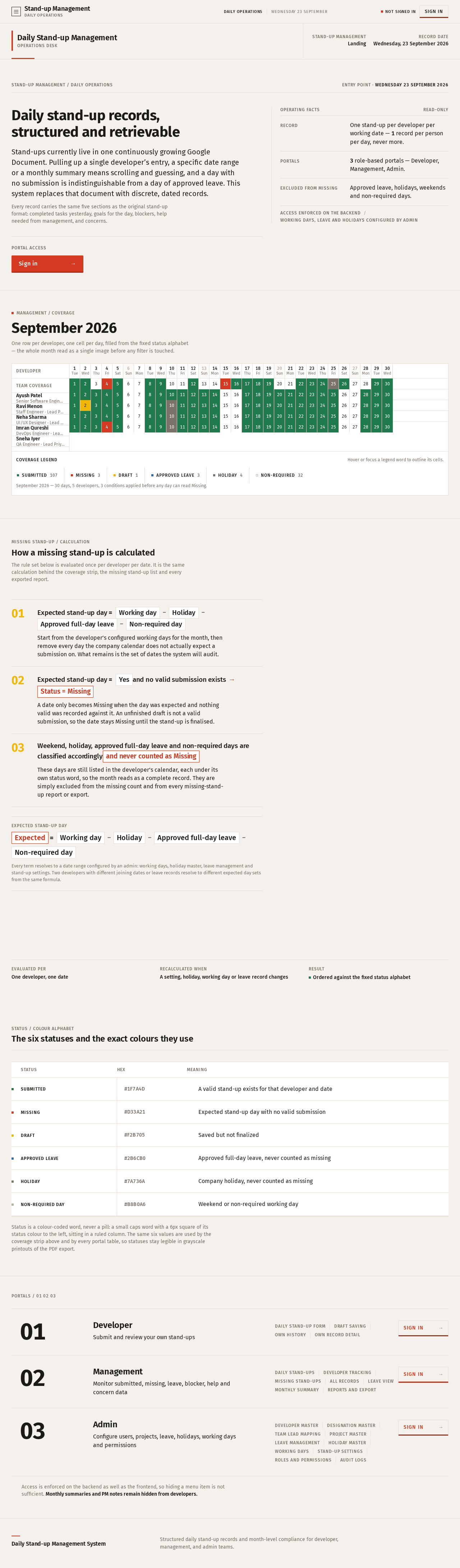 Landing design preview