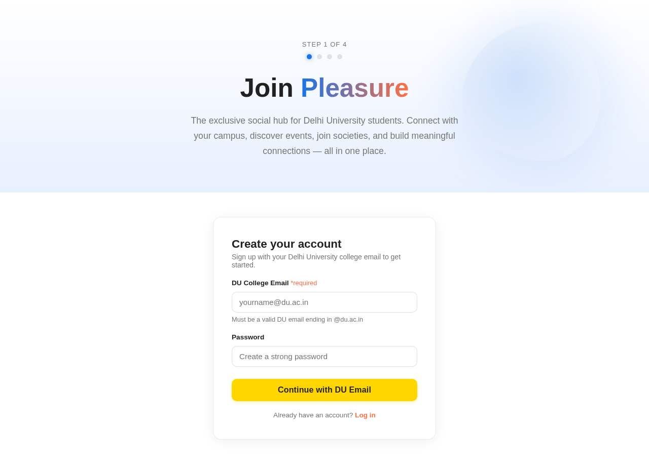 Signup design preview