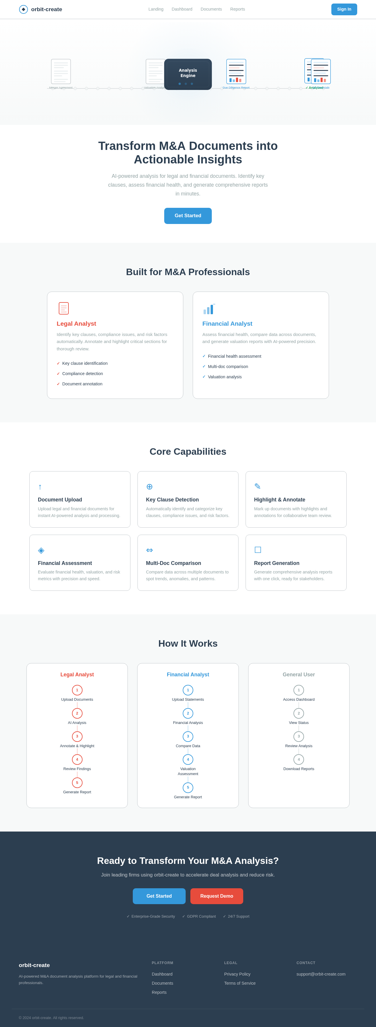Landing design preview