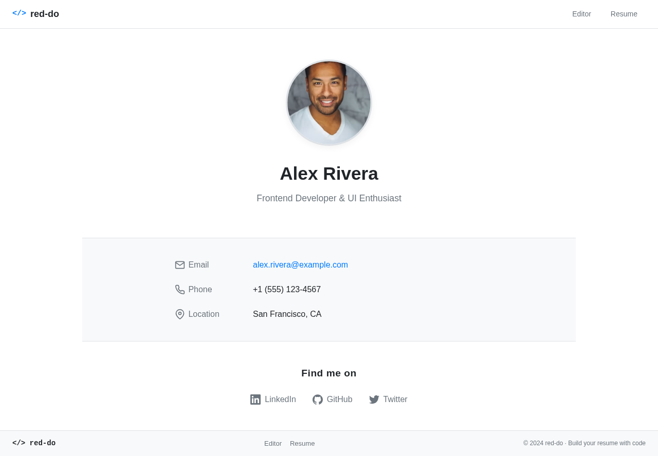 Resume design preview