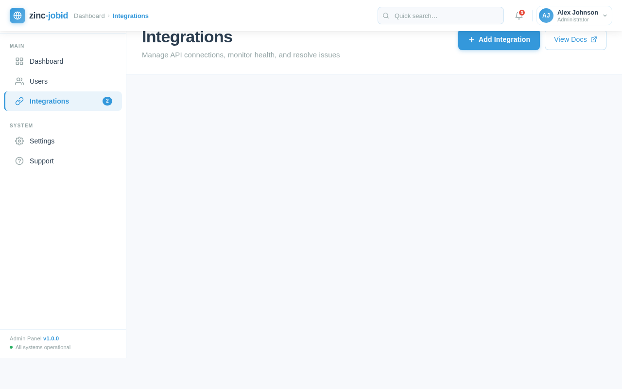 Integrations design preview