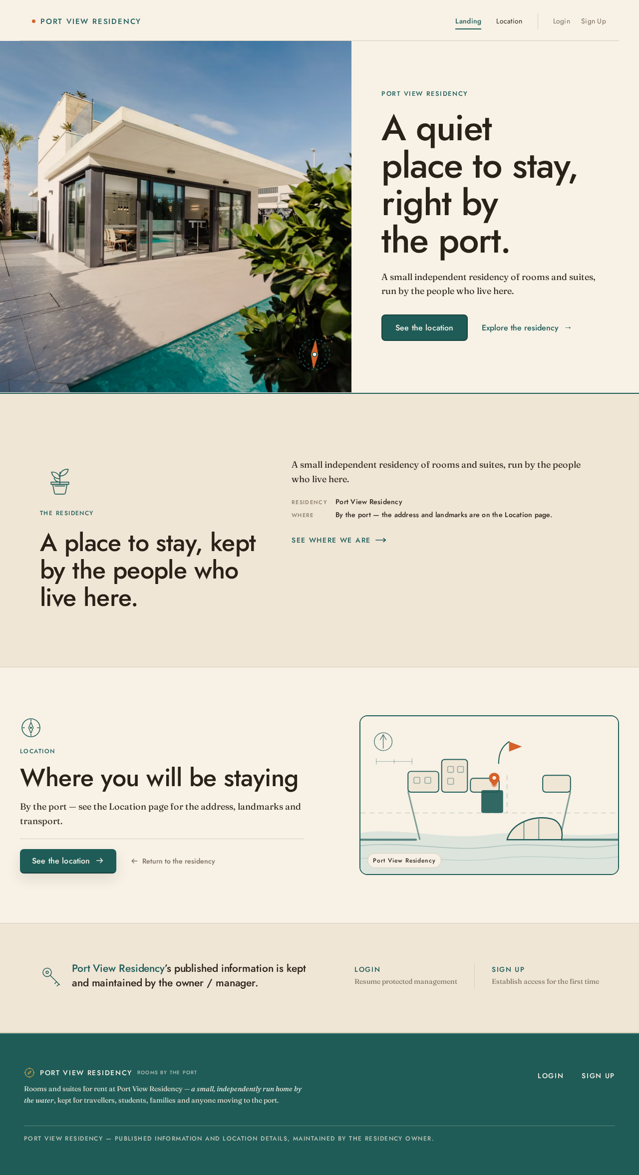 Landing design preview
