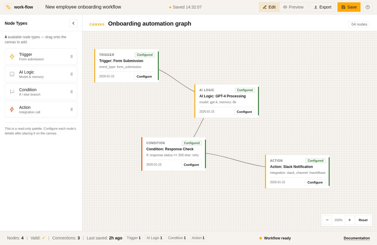 Workflow Builder design preview
