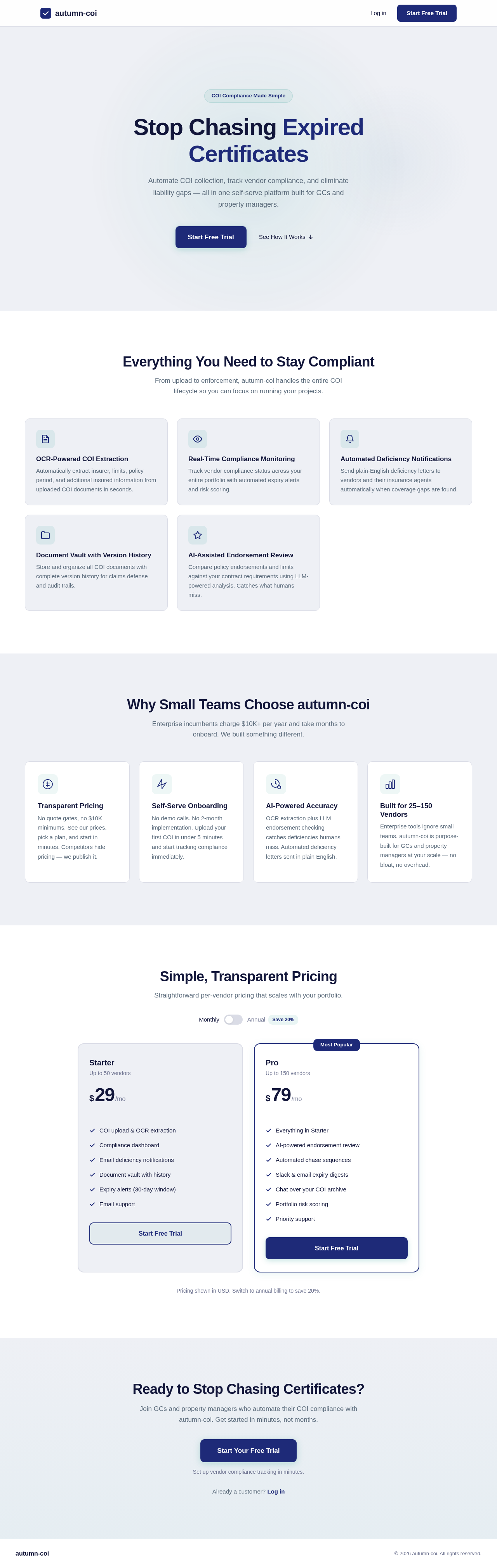 Landing design preview