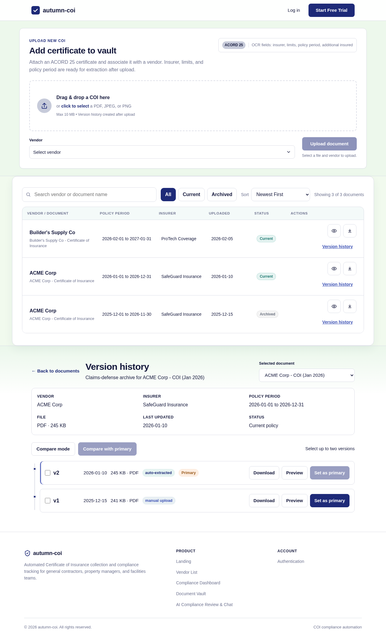 Document Vault design preview