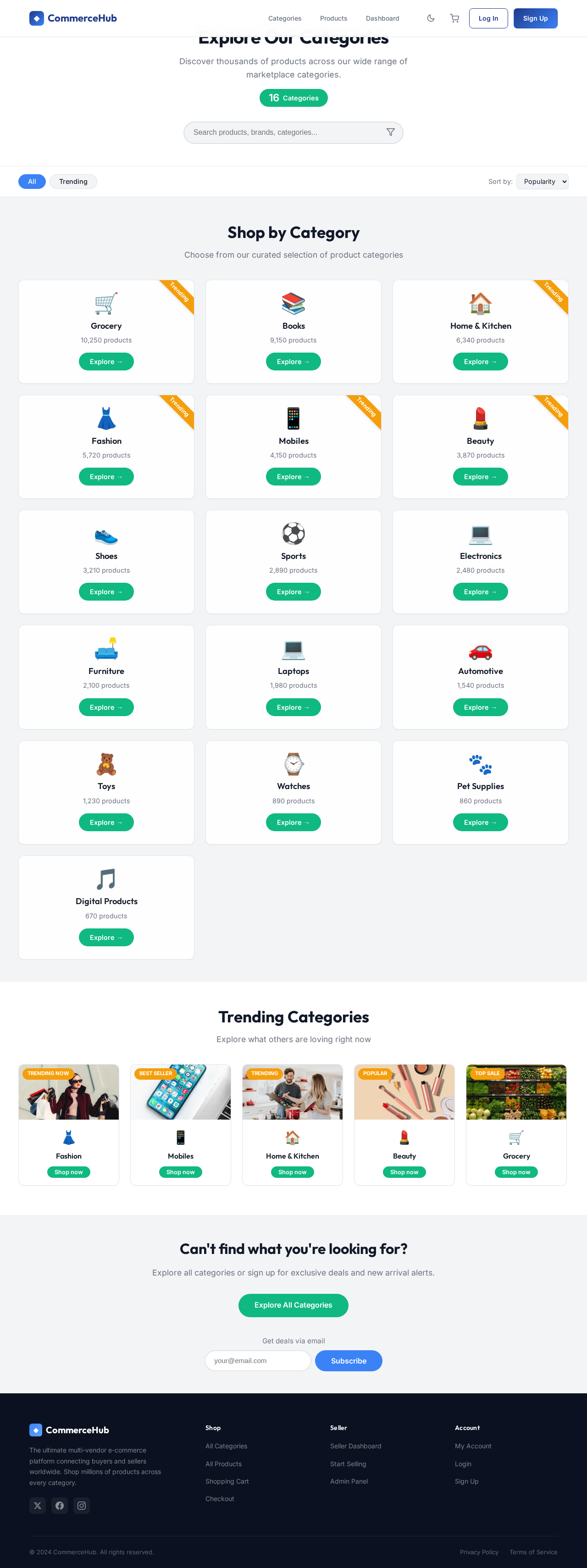 Categories design preview