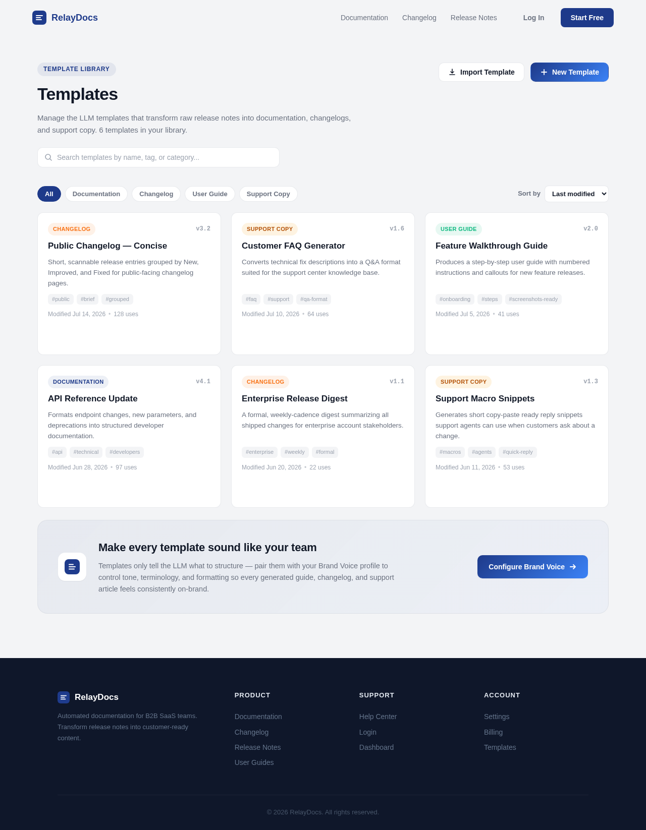 Templates design preview