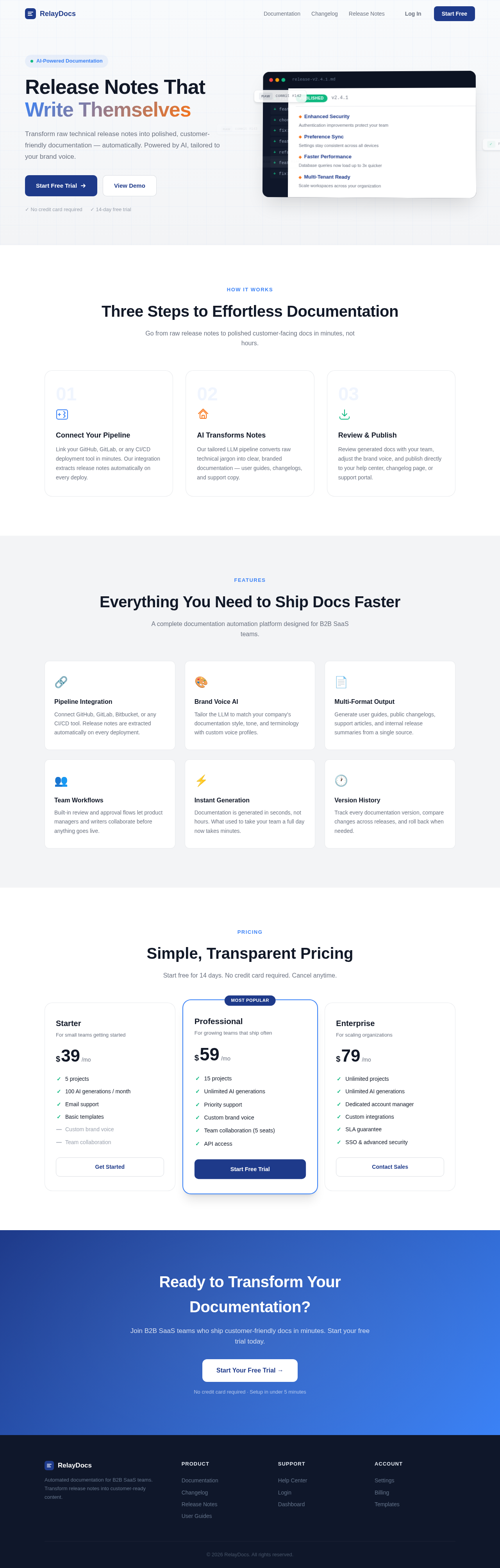 Landing design preview