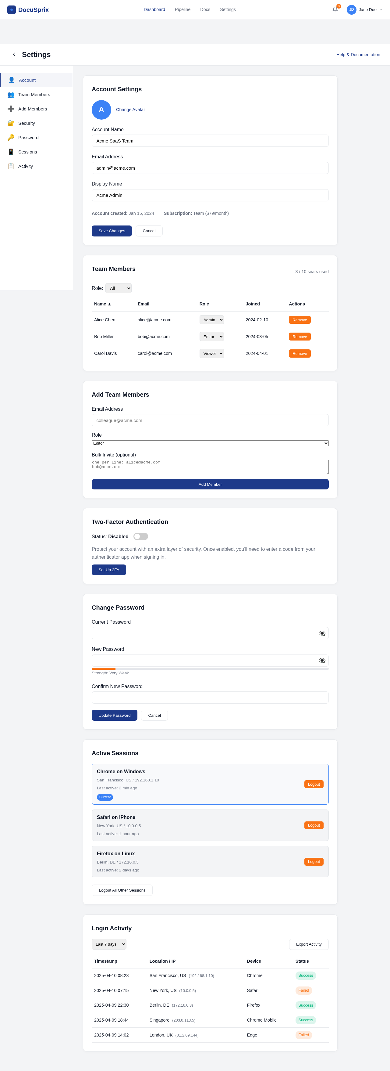 Settings design preview