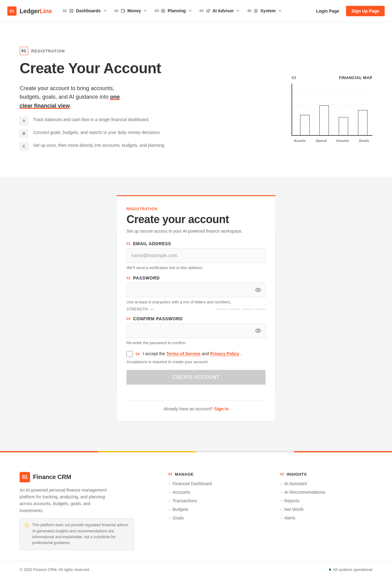 Sign Up Page design preview