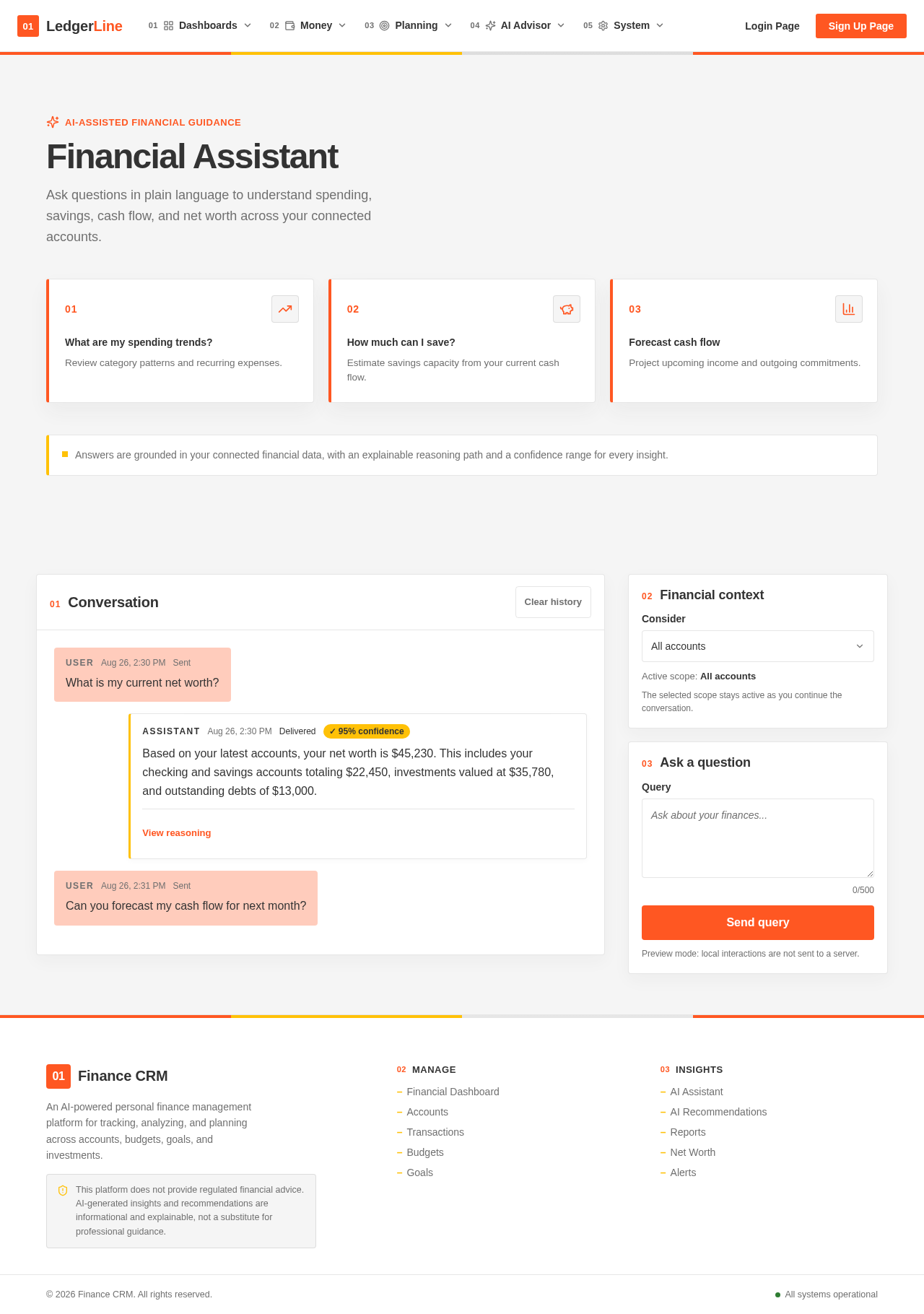 AI Assistant Page design preview