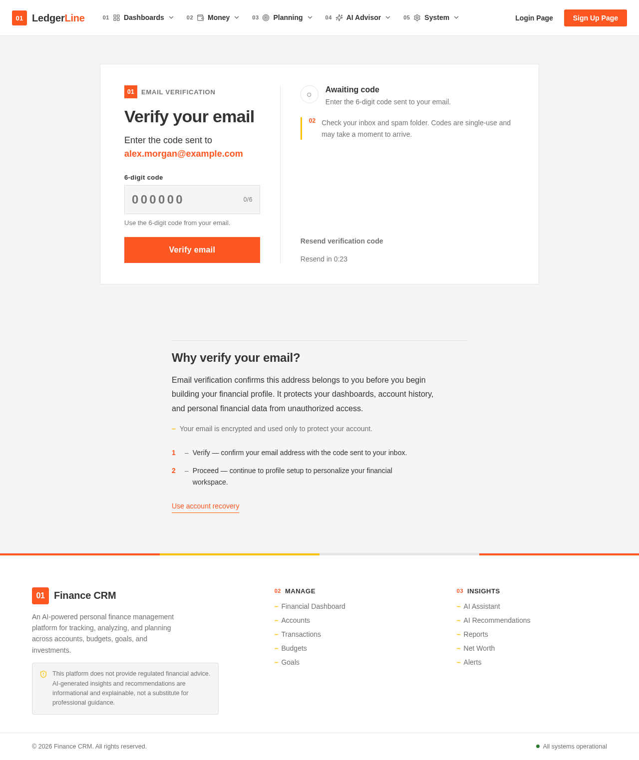 Email Verification Page design preview