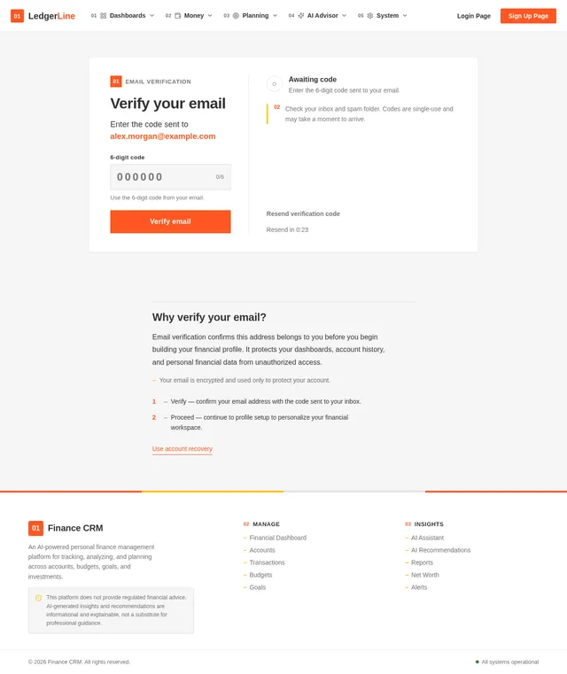 Email Verification Page