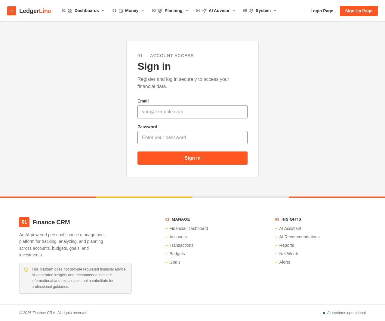 Login Page design preview