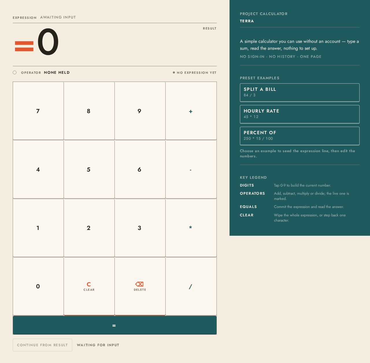 Calculator design preview
