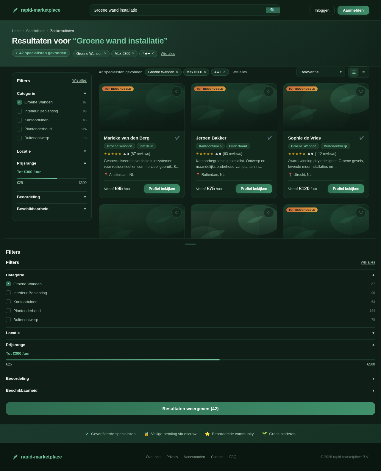 Search Results design preview