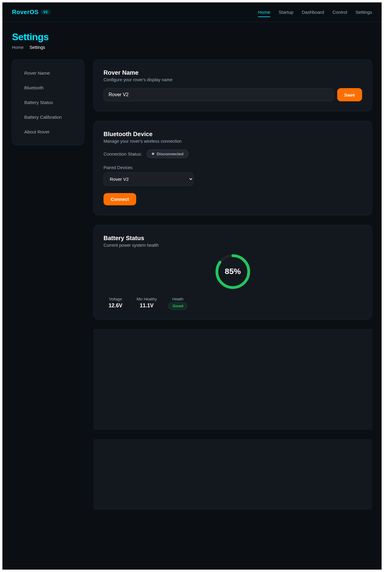 Settings design preview