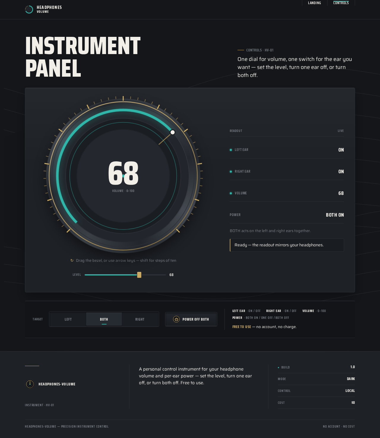 Controls design preview