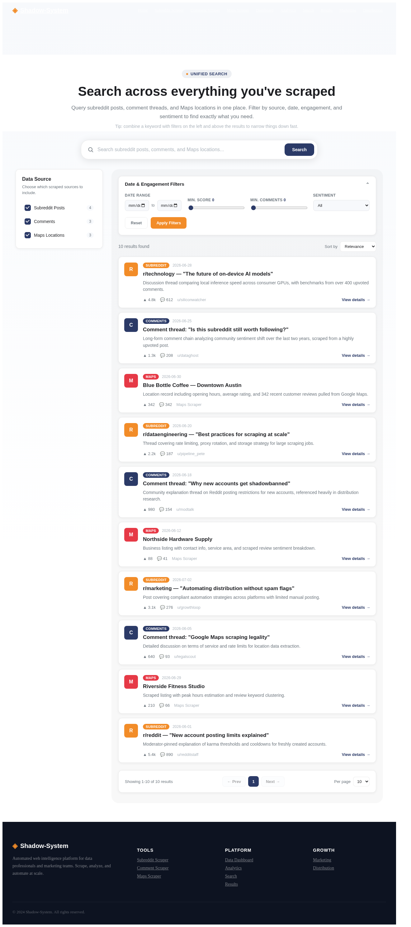 Search design preview