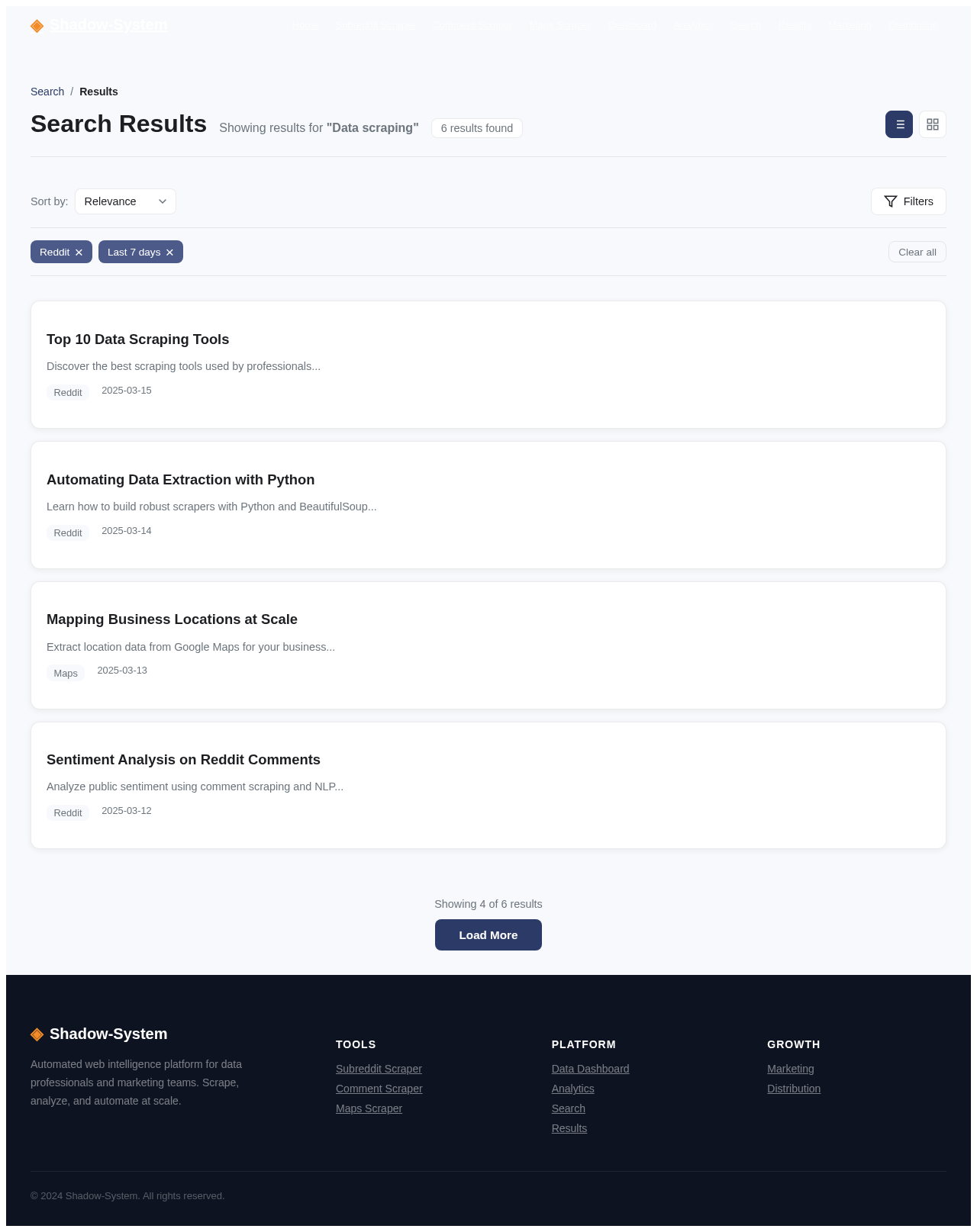 Results design preview