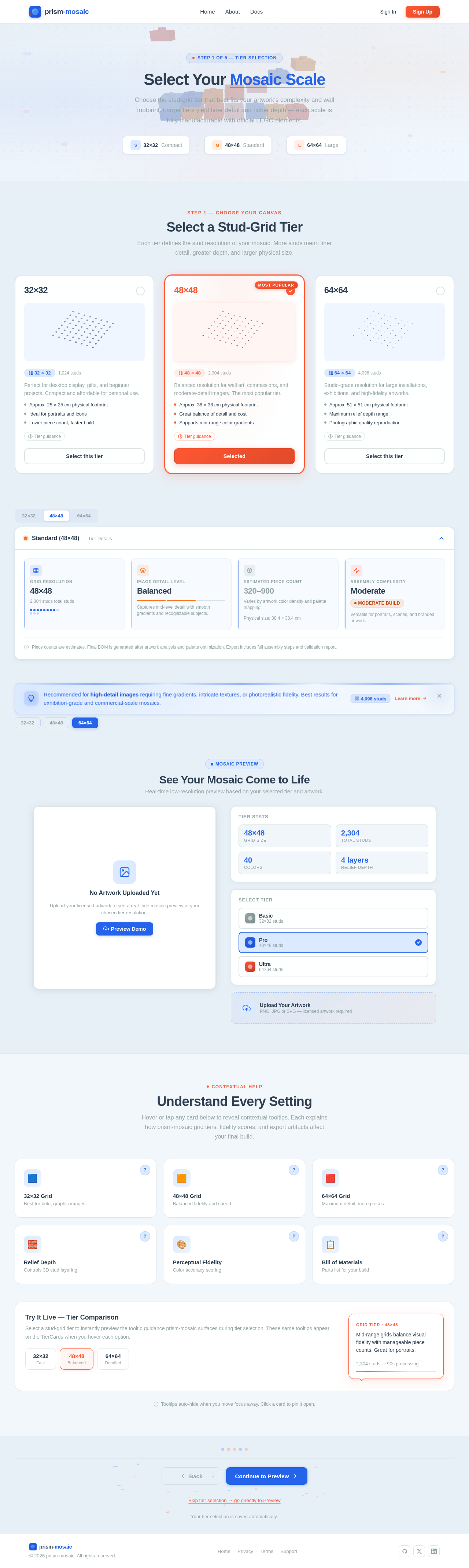 TierSelector design preview