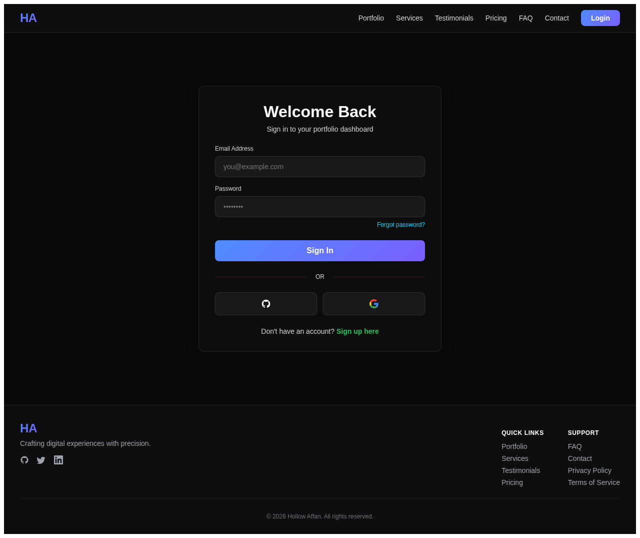 Login design preview